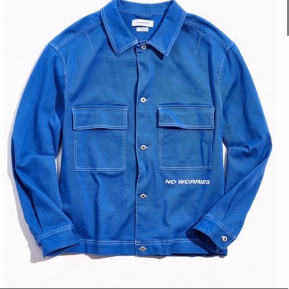 Urban Outfitters “No Worries” Blue Jacket. - Picture 1 of 3